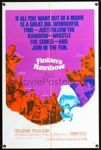 5p323 FINIAN'S RAINBOW 1sh '68 Fred Astaire, Petula Clark, directed by Francis Ford Coppola!