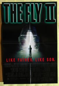 5p331 FLY II 1sh '89 Eric Stoltz, Daphne Zuniga, like father, like son, horror sequel, Mahon art