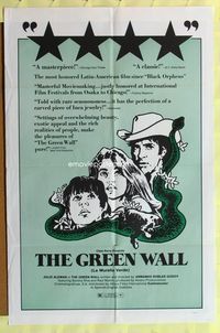 5p386 GREEN WALL reviews 1sh '72 La Muralla Verde, Armando Robles Godoy, Peruvian romance!