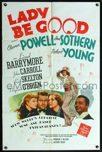 5p513 LADY BE GOOD style C 1sh '41 Eleanor Powell, Ann Sothern, Red Skelton!