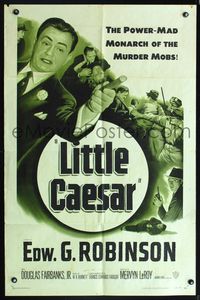 5p543 LITTLE CAESAR 1sh R54 Edward G. Robinson as mob boss, Douglas Fairbanks Jr.!