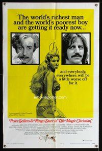 5p571 MAGIC CHRISTIAN style B 1sh '70 Peter Sellers, Ringo Starr, sexy Raquel Welch!