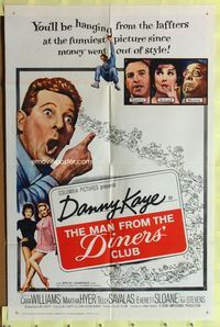 5p587 MAN FROM THE DINERS' CLUB 1sh '63 Danny Kaye, funniest picture since money went out of style!