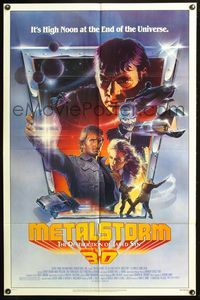 5p609 METALSTORM 1sh '83 Charles Band 3-D sci-fi, high noon at the end of the Universe!