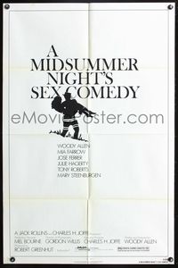 5p613 MIDSUMMER NIGHT'S SEX COMEDY 1sh '82 Woody Allen, Mia Farrow, Jose Ferrer!