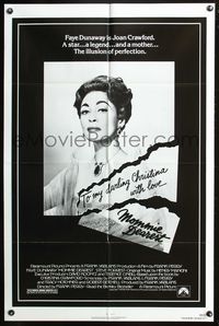 5p617 MOMMIE DEAREST 1sh '81 great portrait of Faye Dunaway as Joan Crawford!