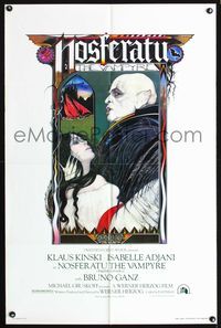 5p657 NOSFERATU THE VAMPYRE 1sh '79 Nosferatu: Phantom der Nacht, Klaus Kinski, Palladini art!