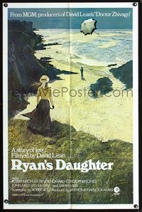 5p737 RYAN'S DAUGHTER style A 1sh '70 David Lean, Sarah Miles, Lesset beach art!