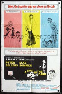 5p766 SHOT IN THE DARK 1sh '64 Blake Edwards directed, Peter Sellers & sexy Elke Sommer!