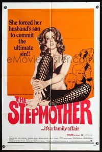 5p811 STEPMOTHER 1sh '72 this sexy babe forced her husband's son to commit the ultimate sin!