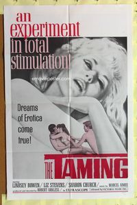 5p841 TAMING 1sh '68 Lindsey Bowen, an experiment in total stimulation!