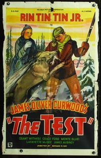 5p854 TEST 1sh '35 Rin-Tin-Tin Jr, story by James Oliver Curwood, cool stone litho!