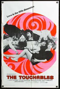 5p887 TOUCHABLES 1sh '68 Judy Huxtable, psychedelic love in the fifth dimension!