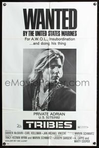 5p898 TRIBES 1sh '71 Jan-Michael Vincent is wanted by the United States Marines!