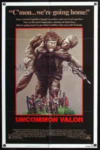 5p931 UNCOMMON VALOR 1sh '83 Gene Hackman, Fred Ward, Robert Stack, Vietnam War!