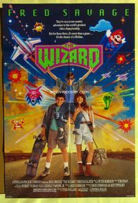 5p978 WIZARD 1sh '89 Fred Savage, Nintendo Power Glove, video game champions!