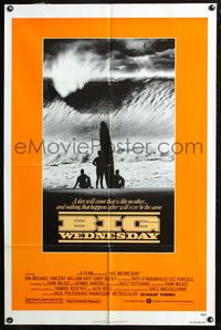 5q081 BIG WEDNESDAY 1sh '78 John Milius classic surfing movie, great image of surfers on beach!