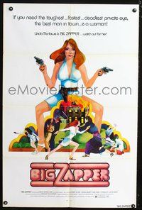5q082 BIG ZAPPER 1sh '73 Linda Marlowe is the best man in town & is a woman!