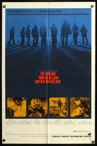 5q977 WILD BUNCH 1sh '69 Sam Peckinpah cowboy classic, William Holden, Ernest Borgnine!