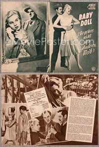 5t014 BABY DOLL German program '57 Elia Kazan, different images Carroll Baker, Wallach & Malden!