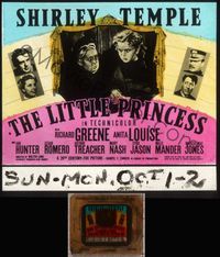 5t072 LITTLE PRINCESS glass slide '39 close up of Shirley Temple w/Beryl Mercer as Queen Victoria!