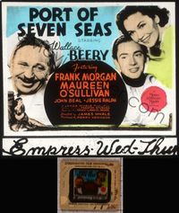 5t078 PORT OF SEVEN SEAS glass slide '38 Fanny by Pagnol, Preston Sturges & director James Whale!