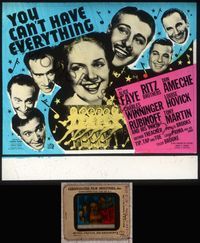 5t106 YOU CAN'T HAVE EVERYTHING glass slide '37 Alice Faye, Ritz Brothers, Don Ameche