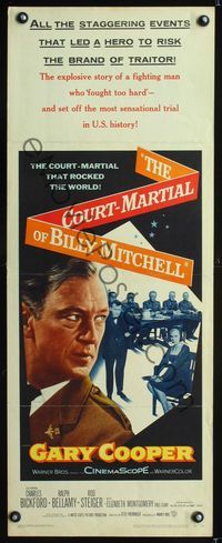5r104 COURT-MARTIAL OF BILLY MITCHELL insert '56 c/u of Gary Cooper, directed by Otto Preminger!