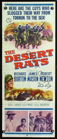 5r115 DESERT RATS insert '53 Richard Burton leads Australian & New Zealand soldiers against Nazis!