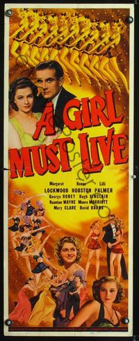 5r173 GIRL MUST LIVE insert '41 Margaret Lockwood, many sexy showgirls, directed by Carol Reed!