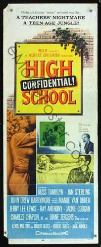5r208 HIGH SCHOOL CONFIDENTIAL insert '58 sexy teen Mamie Van Doren is a teacher's nightmare!
