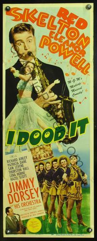 5r224 I DOOD IT insert '43 Red Skelton plays sax, Jimmy Dorsey, Eleanor Powell showing sexy legs!