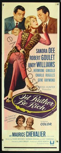 5r226 I'D RATHER BE RICH insert '64 sexy Sandra Dee between Robert Goulet & Andy Williams!
