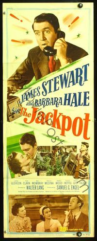 5r239 JACKPOT insert '50 James Stewart wins a radio prize show, but can't afford the prize!