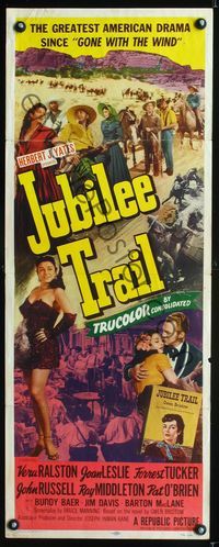 5r244 JUBILEE TRAIL insert '54 sexy Vera Ralston, Joan Leslie, Forrest Tucker!