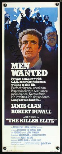 5r249 KILLER ELITE insert '75 art of James Caan & Robert Duvall, directed by Sam Peckinpah!