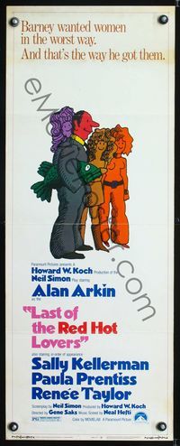 5r266 LAST OF THE RED HOT LOVERS insert '72 Alan Arkin got women in the worst way, by Neil Simon!