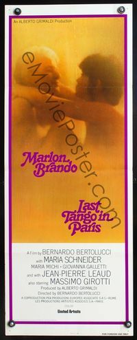 5r268 LAST TANGO IN PARIS int'l insert '73 Marlon Brando, Maria Schneider, Bernardo Bertolucci