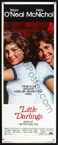 5r281 LITTLE DARLINGS insert '80 Tatum O'Neal & Kristy McNichol make a bet to lose their virginity!