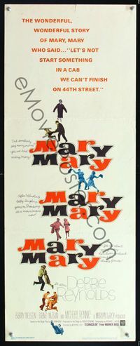 5r323 MARY MARY insert '63 Debbie Reynolds, Barry Nelson, Michael Rennie, musical comedy!