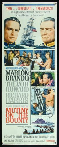 5r352 MUTINY ON THE BOUNTY insert '62 Marlon Brando, Trevor Howard, Richard Harris