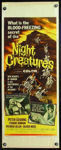 5r365 NIGHT CREATURES insert '62 Hammer, great horror art of skeletons riding skeleton horses!