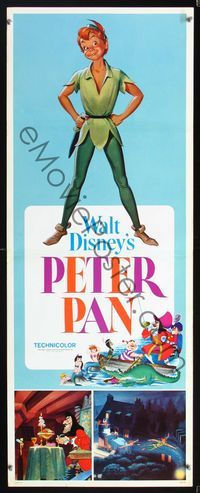 5r398 PETER PAN insert R69 Walt Disney animated cartoon fantasy classic, great full-length art!