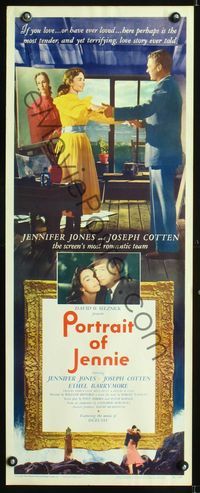 5r409 PORTRAIT OF JENNIE insert '49 Joseph Cotten loves beautiful ghost Jennifer Jones!