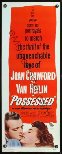 5r411 POSSESSED insert '47 Joan Crawford has done things she is ashamed of, but not kissing Van!