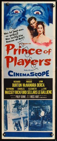 5r415 PRINCE OF PLAYERS insert '55 Richard Burton as Edwin Booth,perhaps greatest stage actor ever!