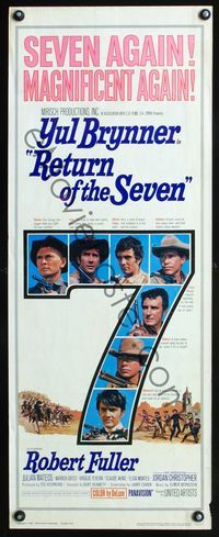 5r448 RETURN OF THE SEVEN insert '66 Yul Brynner reprises his role as master gunfighter!