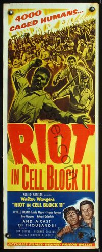 5r455 RIOT IN CELL BLOCK 11 insert '54 directed by Don Siegel, Sam Peckinpah, 4,000 caged humans!