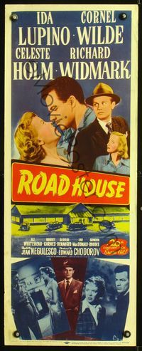 5r456 ROAD HOUSE insert R53 Ida Lupino, Cornel Wilde, Richard Widmark, Celeste Holm, film noir!