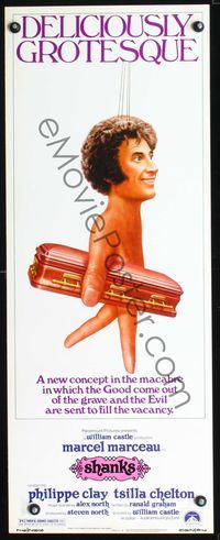 5r511 SHANKS insert '74 William Castle, deliciously grotesque art of French mime Marcel Marceau!